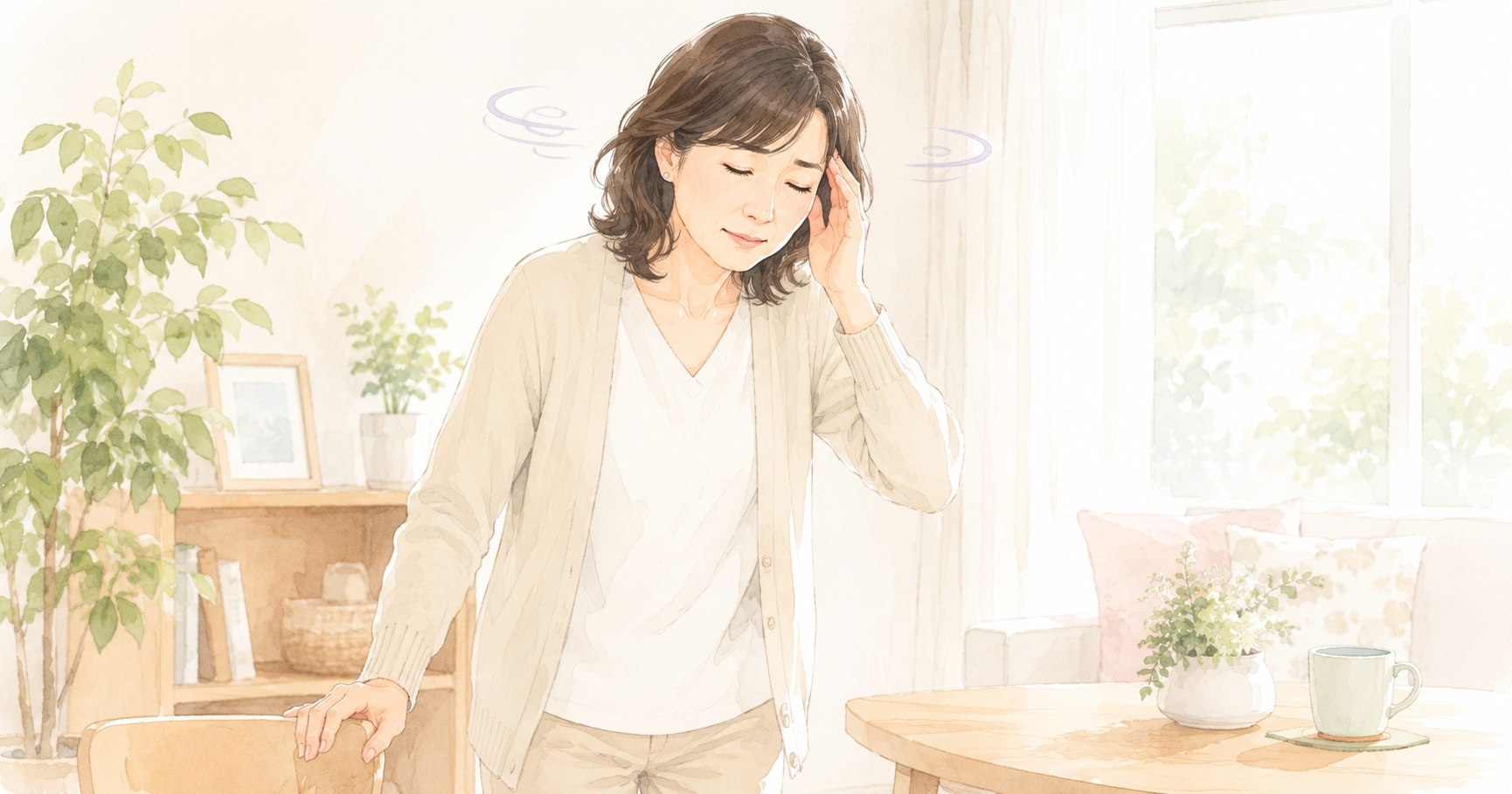 更年期のめまい・ふらつきの原因と対策|「フワッ」とする立ちくらみを減らす5つの習慣